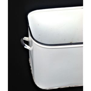 483		White Vintage Enamel WareTin Can